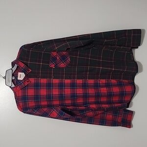 Levi's Red Kane Men's Plaid Ling Sleeve Button Down Shirt XL